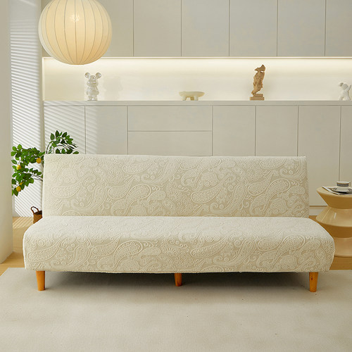 提花折叠沙发床套无扶手懒人两用弹力沙发罩床笠式全包万能套防滑