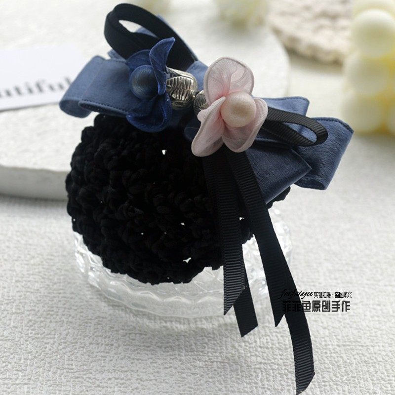 手工花朵头花职业蝴蝶结头饰护士空姐酒店工作盘发卡网兜发夹粗网,饰品/流行首饰/时尚饰品新,发饰,淘宝优惠券,粉丝福利购,淘宝优惠卷