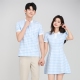 连衣裙子短袖 情侣装 高级感一裙一衣学院风 夏季 polo衫 夏装 2026新款
