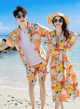 情侣装夏装海边度假沙滩