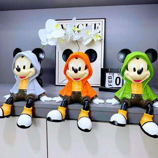 diy桌面摆件26cm高坐姿米奇办公室房间玄关酒柜潮玩摆件