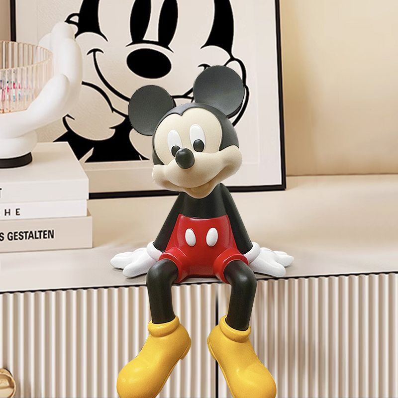 桌面酒柜装饰品六一儿童节米奇摆件工艺品坐姿电视柜礼物客厅玄关