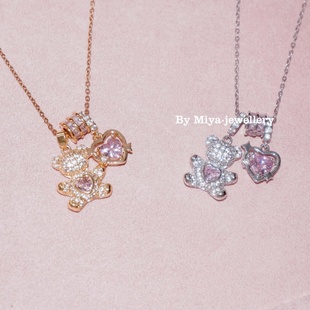 甜感爆棚 Lucky 甜心小熊项链 美式 bear