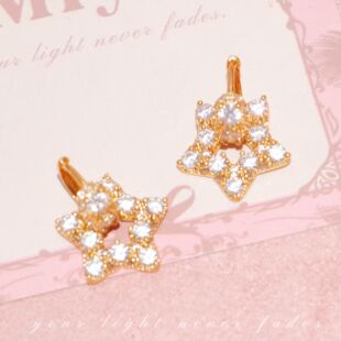 幸运之心~Lcuky Star星星系列耳钉美式辣妹甜心耳钉