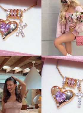 Sweet letter·字母定制爱心DIY项链高保色闺蜜礼物定制