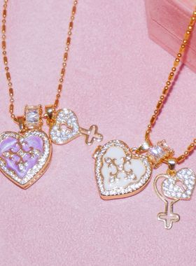 Forever 记忆永恒～ 爱心彩色钥匙相册项链 闺蜜礼物