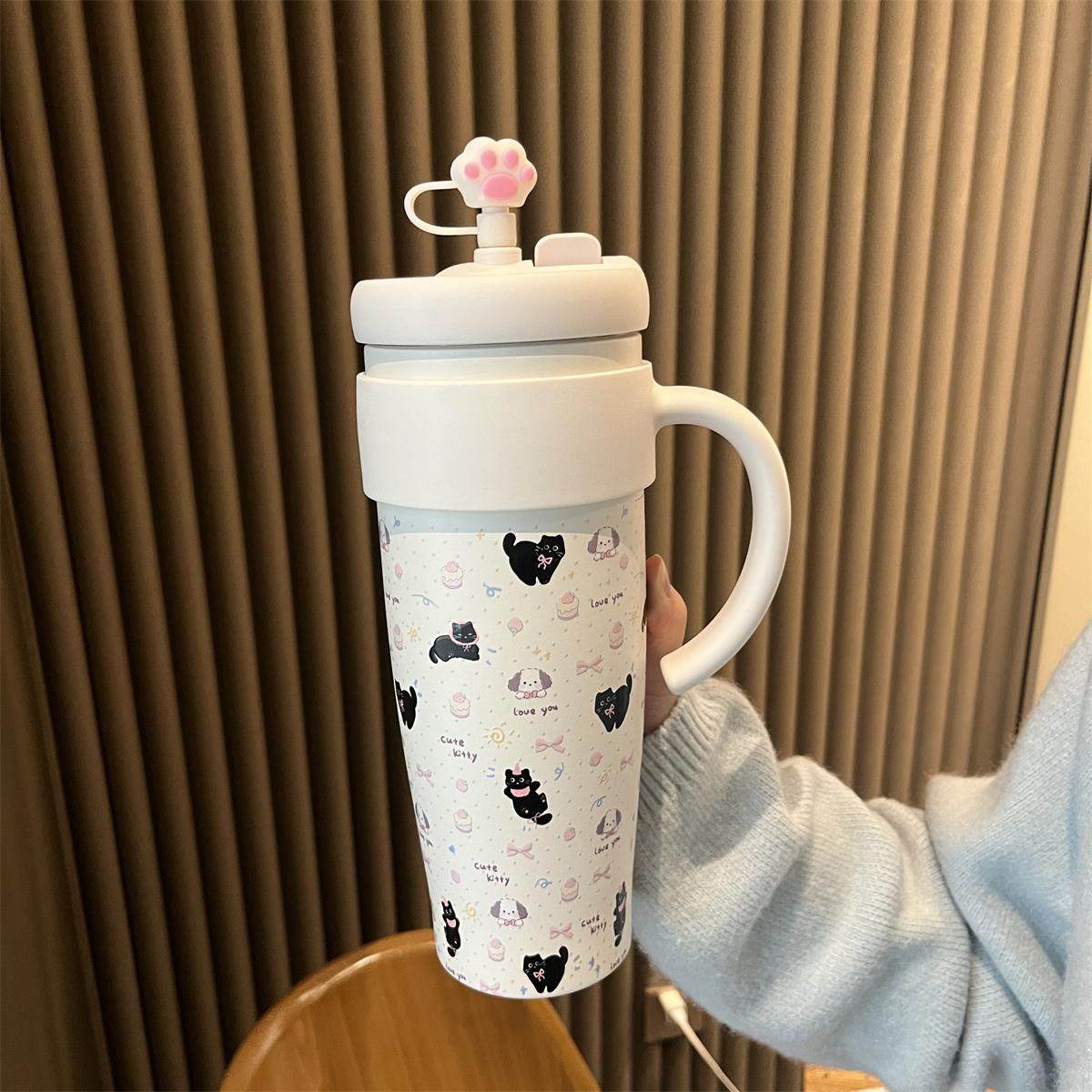 网红爆款不锈钢保温杯大容量吸管水杯子女保冷冰霸杯子车载高颜值,餐饮具,保冷/保温杯,淘宝优惠券,粉丝福利购,淘宝优惠卷