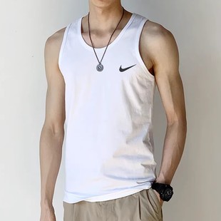 Nike耐克无袖 T恤男2024夏款 训练体育生透气健身衣运动体恤AR6070