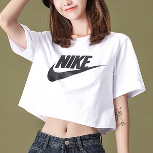 Nike耐克短袖女夏季新款透气运动服瑜伽休闲半袖修身t恤女BV6176