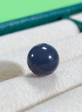 天然和田玉烟紫色圆珠 紫罗兰散珠单颗玉珠diy项链多宝手串配珠