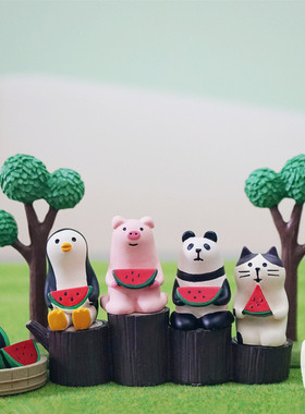 日式风树脂动物企鹅INS小摆件