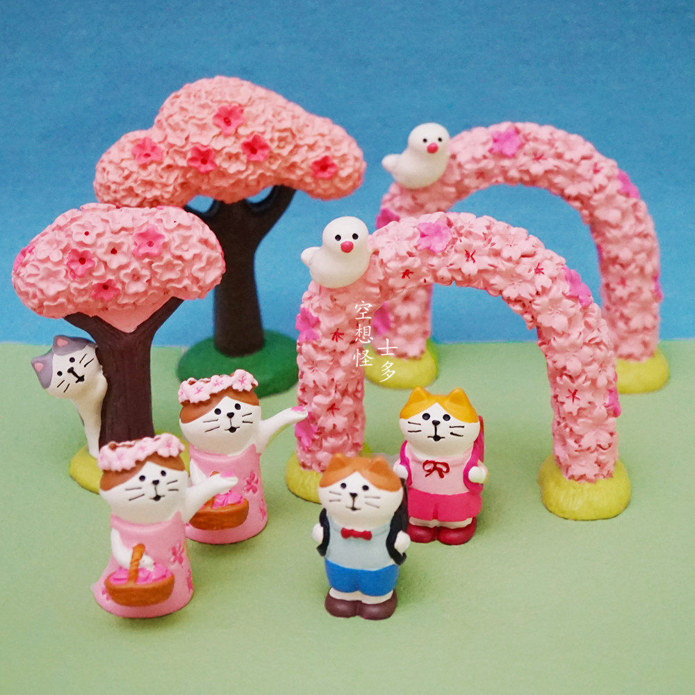 日式少女心樱花装饰decole摆件