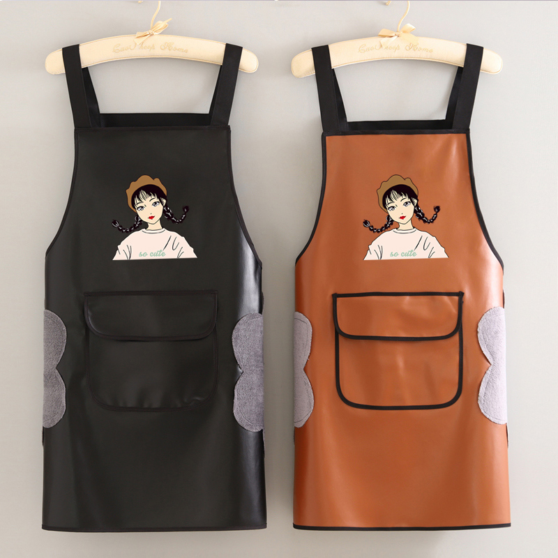 PU时尚手工防水防油餐饮工作服