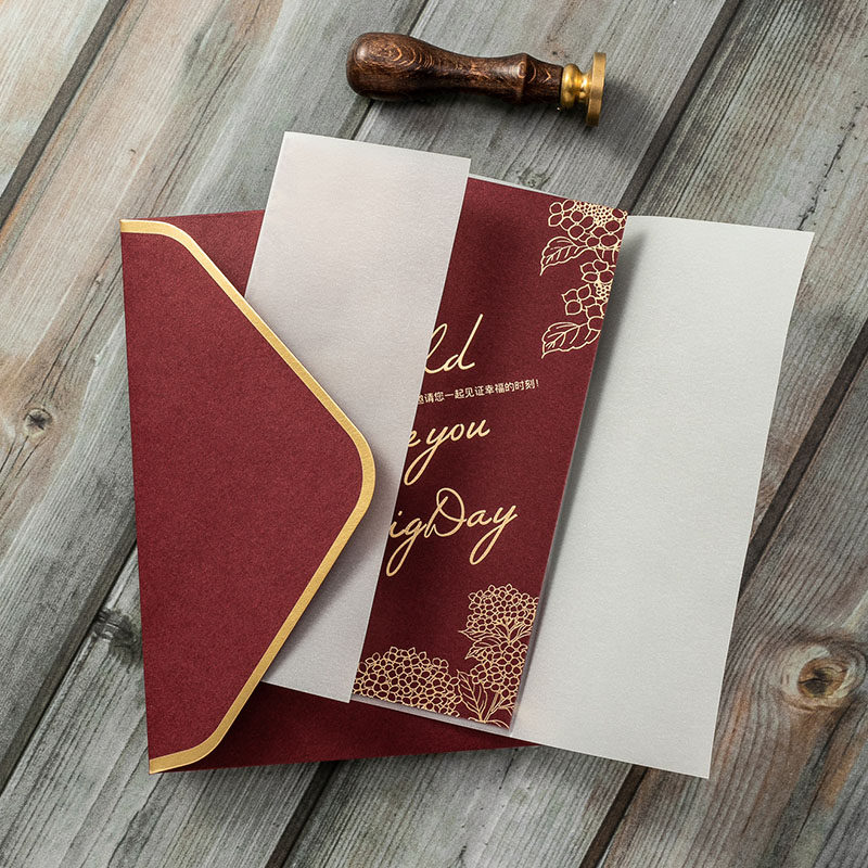 港版火漆印章请帖结婚2025婚礼欧式小众创意定制烫金网红请柬喜帖