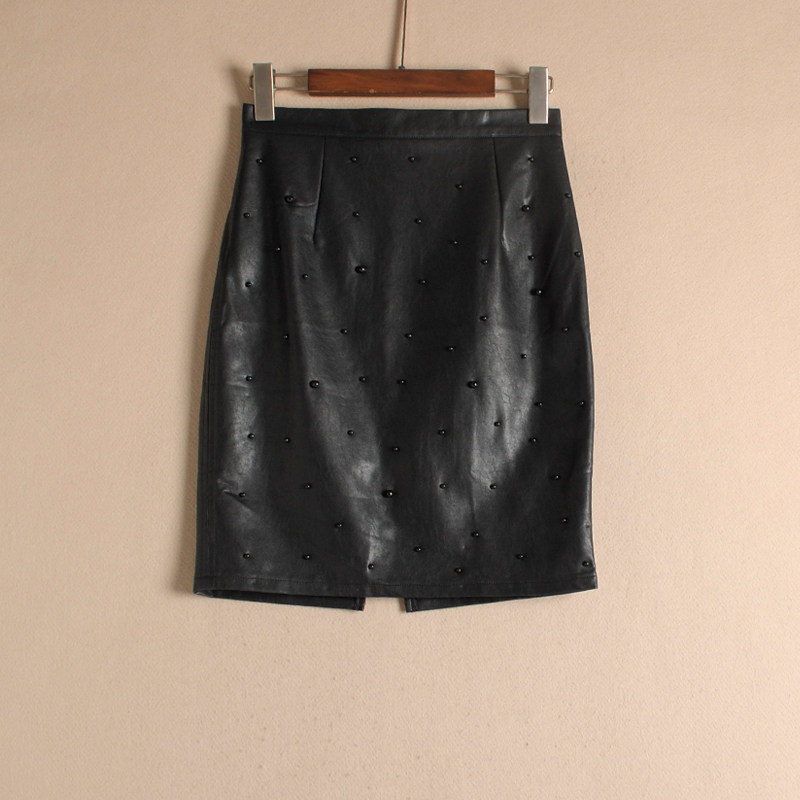 【5折】特e品牌折扣2019秋季新款女裝高腰pu皮半身裙女釘珠中裙在類目 女裝/女士精品, 半身裙中 - 來自Buy2taobao.com提供專業的淘寶代購服務