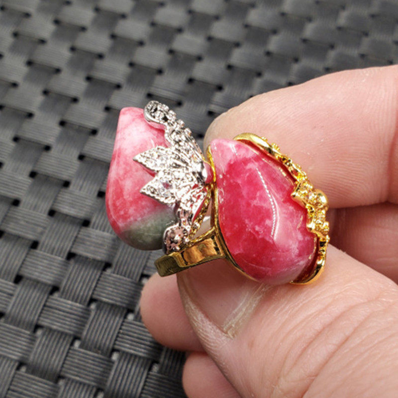 玉石戒指桃花玉水滴挂件粉色玉水滴戒指石英岩玉水滴戒指女款戒指,珠宝/钻石/翡翠,手饰,淘宝优惠券,粉丝福利购,淘宝优惠卷