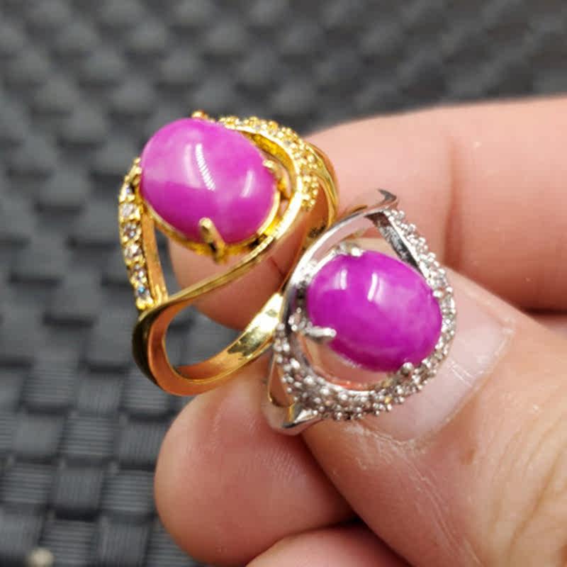 玉石戒指桃花玉蛋面戒指粉色玉石镶钻戒指饰品戒指玉石指环,珠宝/钻石/翡翠,手饰,淘宝优惠券,粉丝福利购,淘宝优惠卷