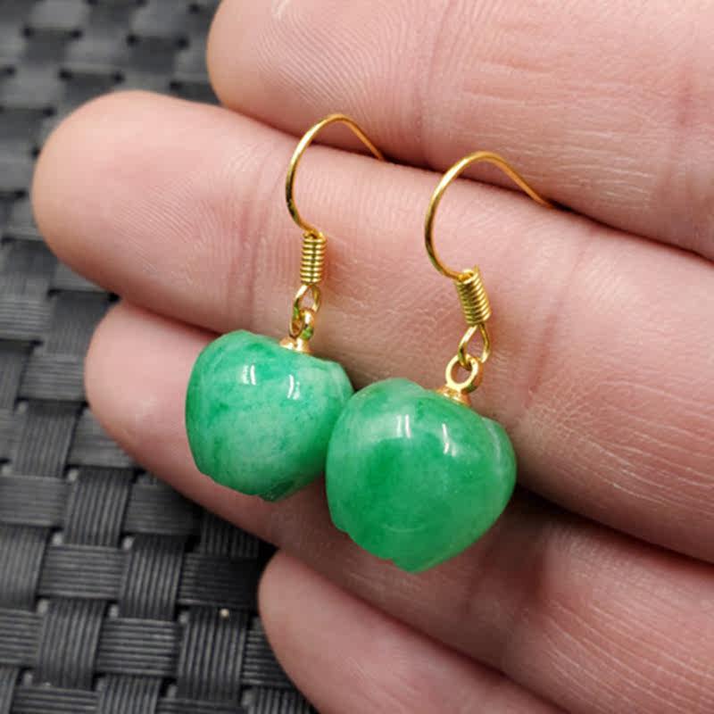 玉石耳环翠玉干青苹果耳钉阳绿玉石苹果耳钉玉耳环耳饰耳坠,珠宝/钻石/翡翠,耳饰,淘宝优惠券,粉丝福利购,淘宝优惠卷