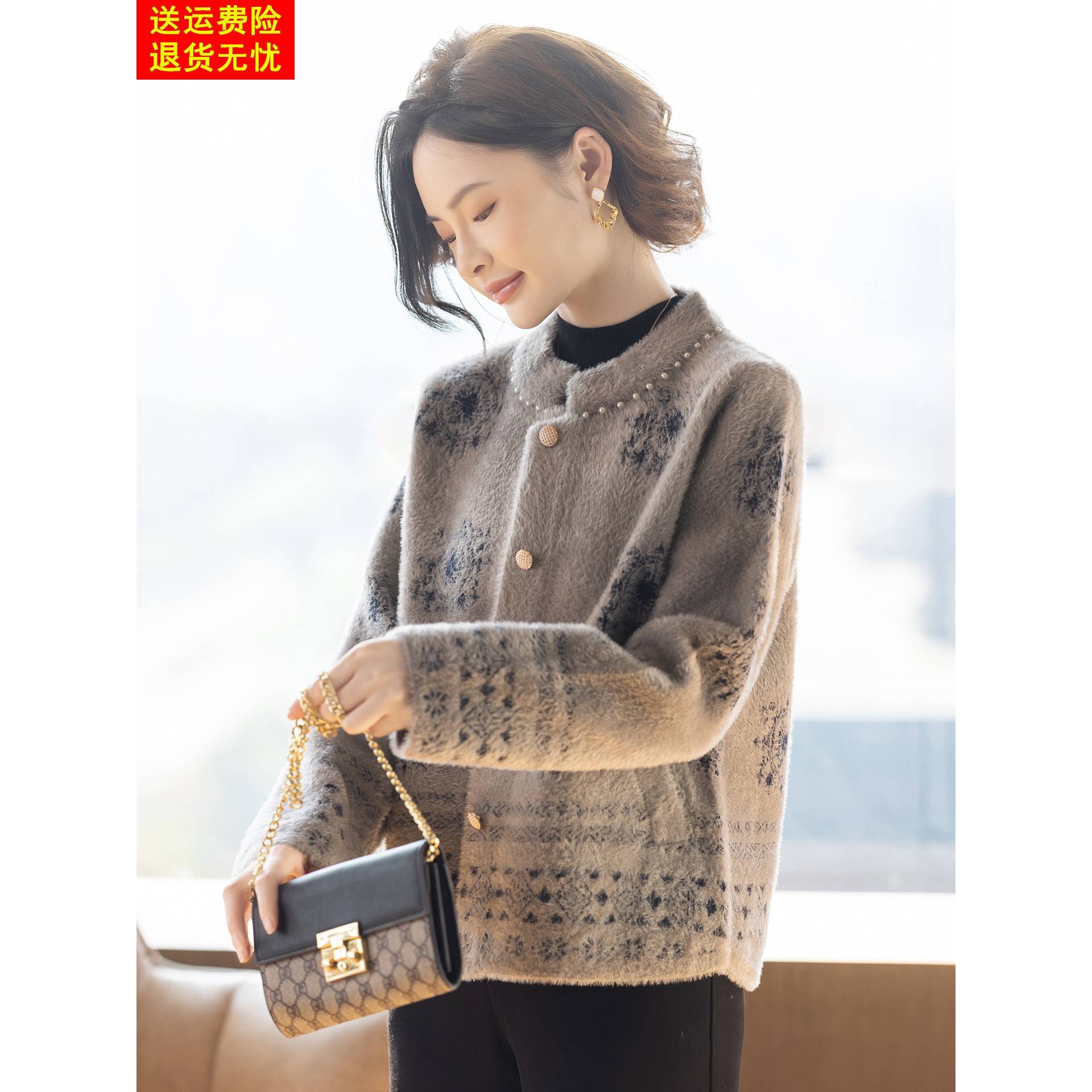 妈妈冬装外套2025新款洋气时尚上衣服40岁50厚款中老年妇女秋冬天