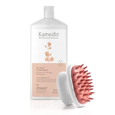 KAMEDIS Scalp Care Set: Fillable Scalp Massager Hair Brus