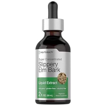 Horb?ach Slippery Elm Liquid Drops | 2 Fl Oz | Vegetarian