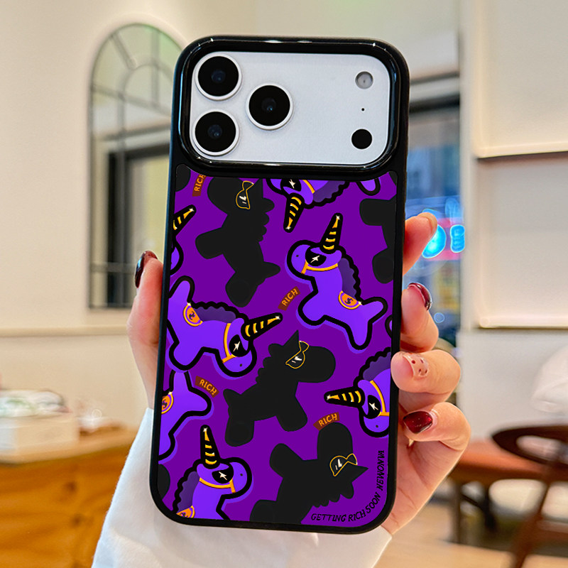 双马临门iPhone17promax磁吸手机壳16适用于苹果15pro红色14plus新年黑紫小马卡通13promax华为mate80保护壳