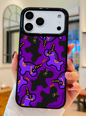 双马临门iPhone17promax磁吸手机壳16适用于苹果15pro红色14plus新年黑紫小马卡通13promax华为mate80保护壳