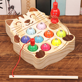 小猫钓鱼玩具磁性幼儿园托班蒙氏早教益智儿童专注力手眼协调锻炼