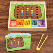 幼儿园益智玩具颜色分类抓虫蒙氏早教手眼协调锻炼儿童专注力训练