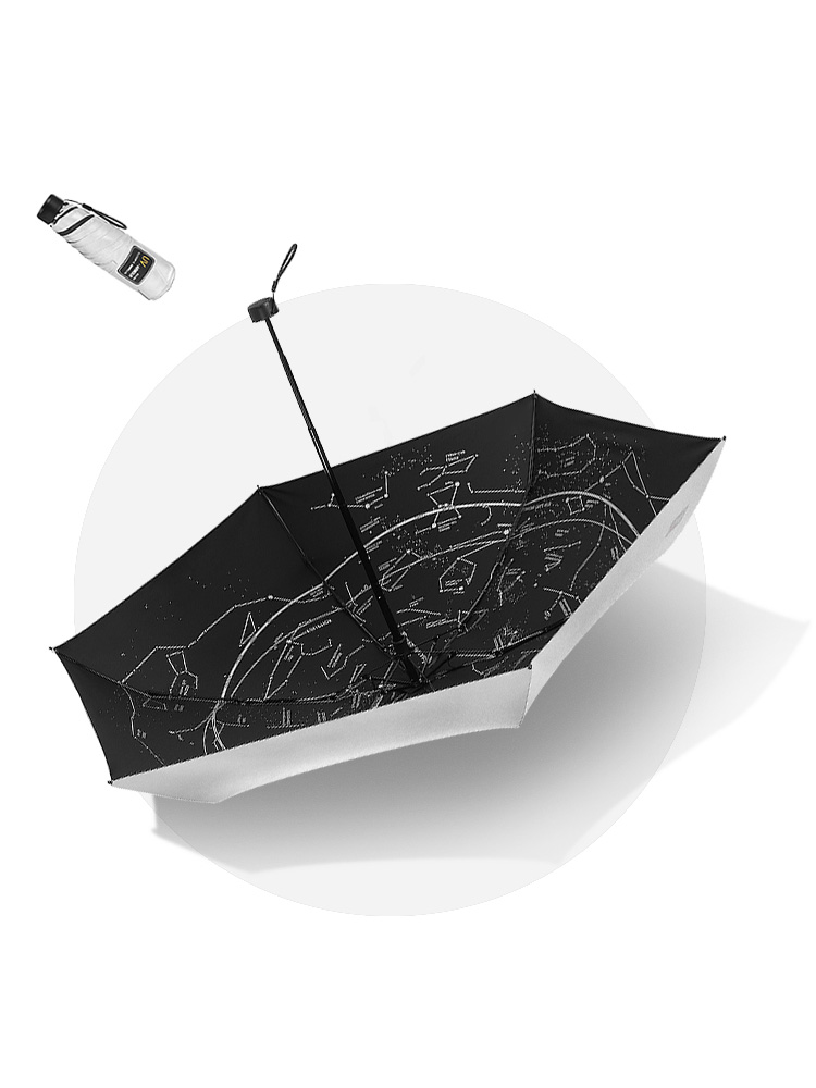 Ultralight sunshade Sunscreen Parasol ultraviolet-proof Silver plastic Mini Umbrella Small Portable pocket Five folding umbrellain the Home Daily , Umbrella/Rain gear/Rain/Moistureproof , Umbrella  category - from Buy2taobao.com to provide professional Taobao agent buy service