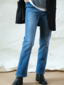 小脚牛仔裤 锥形裤 复古浅蓝长裤 远家棉弹基础款 通勤休闲秋F 036限