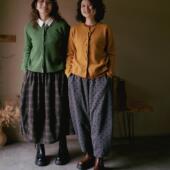 远家纯羊毛圆领针织外套不规则门襟休闲百搭毛衣短款 外套Y 351限