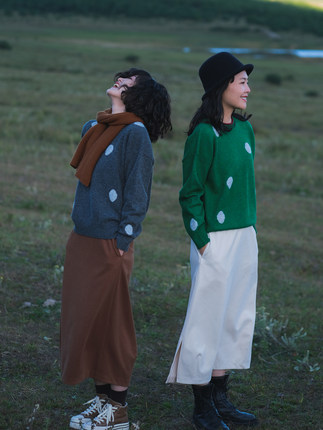 远家半松紧半身裙简约休闲百搭显瘦加厚开衩直筒包裙冬新HL2769限