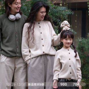 618 14.8微米插肩毛衣Y 远家亲子情侣重磅羊绒开衫 纯山羊绒14.5