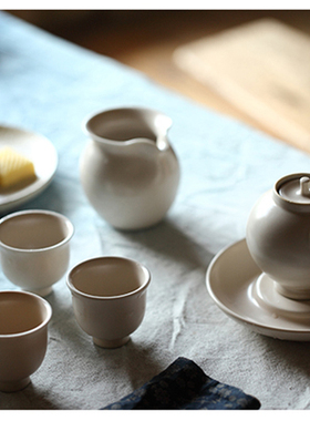 阳光房农庄 1126珍珠釉茶器  公道杯侧把壶小茶杯壶承 单拍价 限