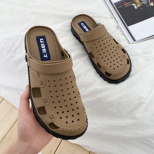 沙滩鞋 男秋洞洞鞋 包头凉拖防滑行潮流 拖鞋 上海巨力凉鞋