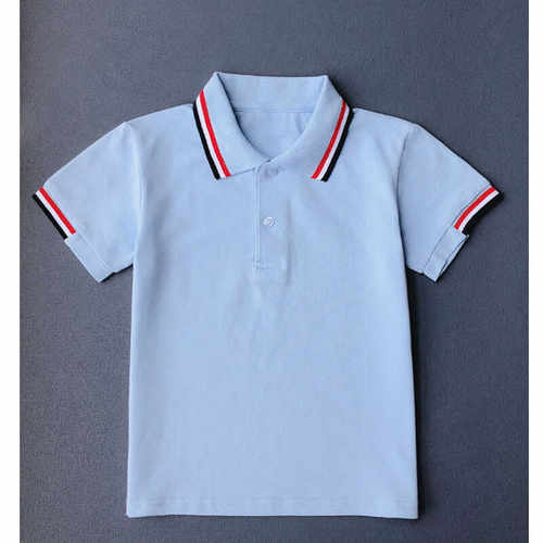 浅蓝色新款2024夏季学生上衣