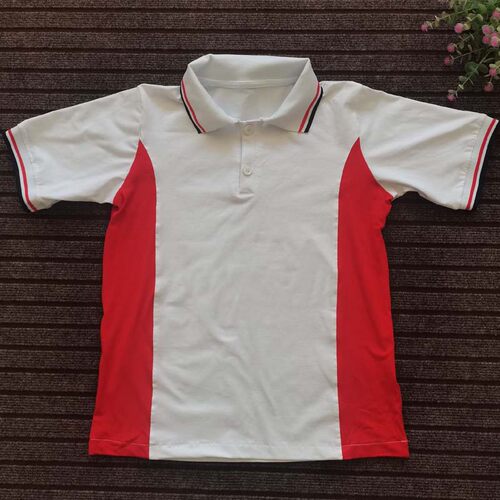 POIO衫定制校服白领黑红杠