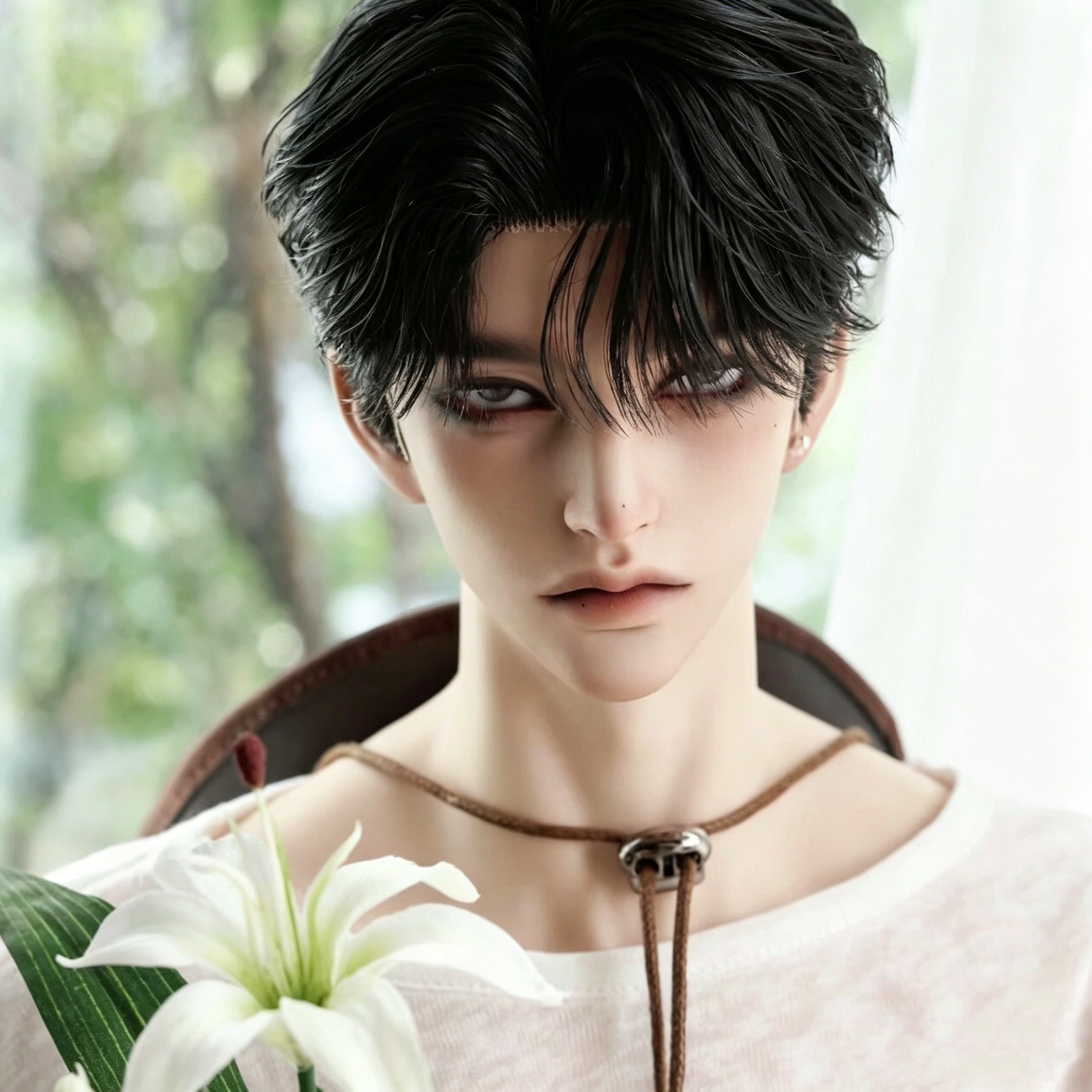 李月亮壮叔bjd娃娃3分叔叔素头树脂帅气潮玩三分grey男娃