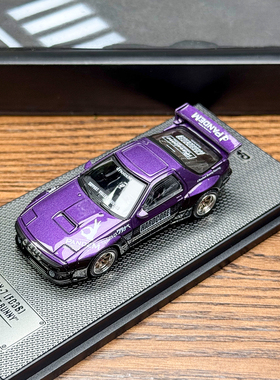 INNO 1:64 马自达MAZDA RX7 FC3S PANDEM 火箭兔紫色合金汽车模型