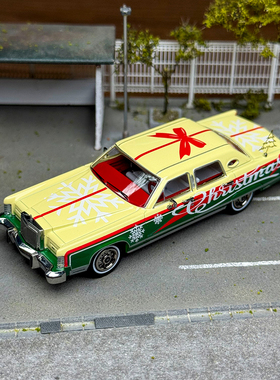 Turning Crush 太阳星1:64 Lincoln林肯大陆圣诞礼物合金汽车模型