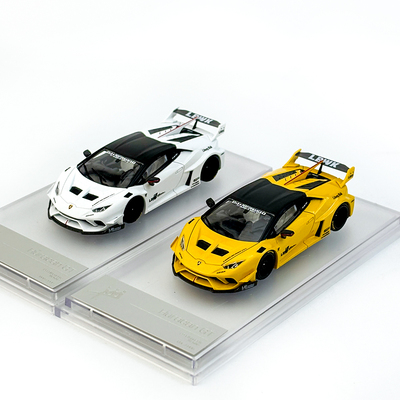 现货 King Model 1:64 小牛 LB 宽体 Huracan 合金汽车模型 开盖