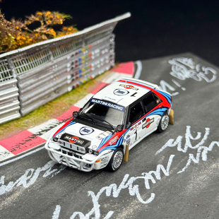TW TarmacWorks 1:64 蓝旗亚 Delta HF #1 拉力赛1992合金车模