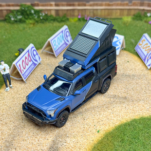 CM Model 1:64 丰田坦途Tundar穿越 旅行版 蓝色合金汽车模型