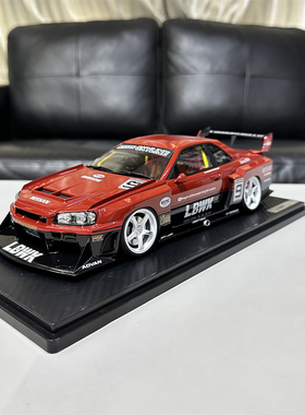 IG 1:18 尼桑GTR34 LBWK ER34 9号 树脂汽车模型 高端收藏摆件