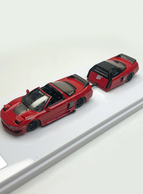 Finclassically FY 1:64本田NSX TRA红色车灯可翻带拖车合金车模