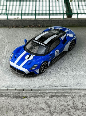 BBR 1:64 玛莎拉蒂 Maserati MC20 1号 超跑 蓝色 合金汽车模型