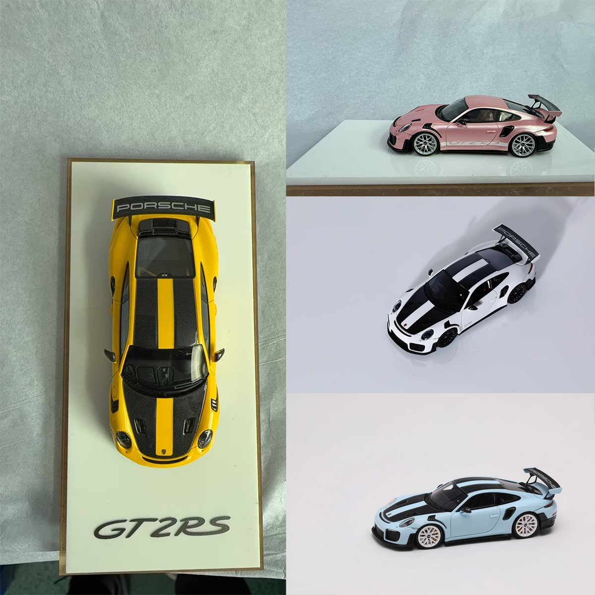SUHE 1:64 保时捷Porsche911 992GT3RS 树脂汽车模型 收藏摆件