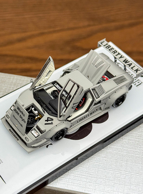 Topart 1:64 LBWK 兰博基尼 Countach 康塔什 哑光灰合金汽车模型