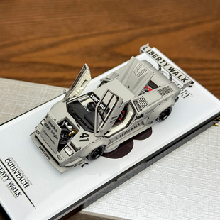 Topart 1:64 LBWK 兰博基尼 Countach 康塔什 哑光灰合金汽车模型
